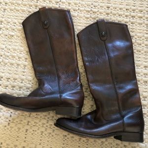 Frye Melissa Cognac Riding Boots